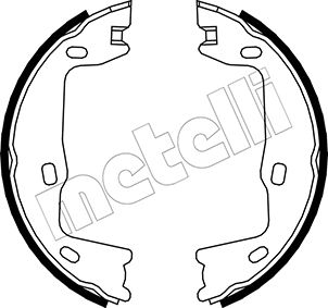 Kit ganasce, Freno stazionamento - 53-0302 METELLI