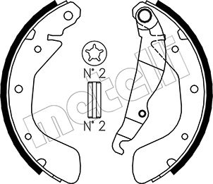 Brake Shoe Set - 53-0308 METELLI