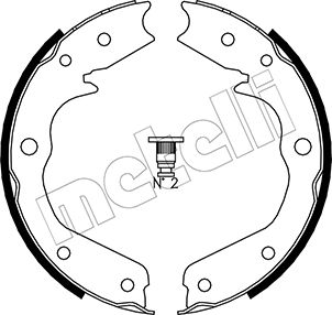 Kit ganasce, Freno stazionamento - 53-0315 METELLI