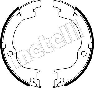 Brake Shoe Set, parking brake - 53-0317 METELLI