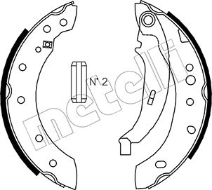 Kit ganasce freno - 53-0332 METELLI