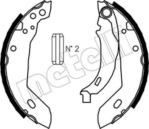 Brake Shoe Set - 53-0344 METELLI