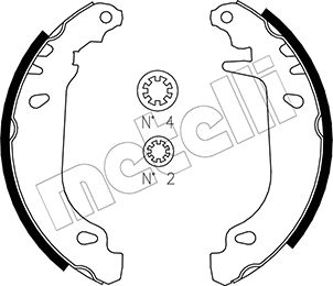 Brake Shoe Set - 53-0345 METELLI