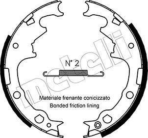 Brake Shoe Set - 53-0349 METELLI