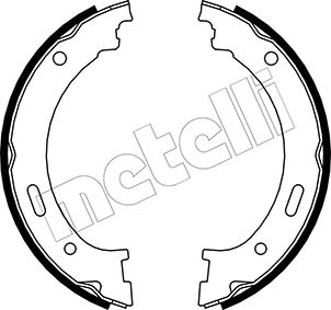 Brake Shoe Set, parking brake - 53-0361 METELLI