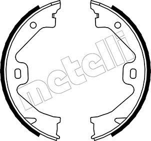 Brake Shoe Set, parking brake - 53-0369 METELLI