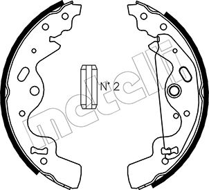 Brake Shoe Set - 53-0370 METELLI