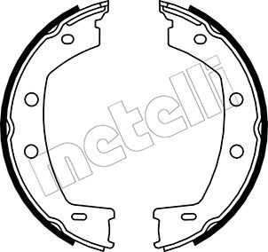 Brake Shoe Set, parking brake - 53-0374 METELLI