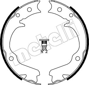 Kit ganasce, Freno stazionamento - 53-0386 METELLI
