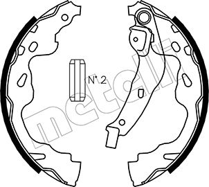 Brake Shoe Set - 53-0438 METELLI