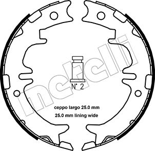 Brake Shoe Set, parking brake - 53-0439 METELLI