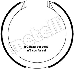 Kit ganasce, Freno stazionamento - 53-0483 METELLI