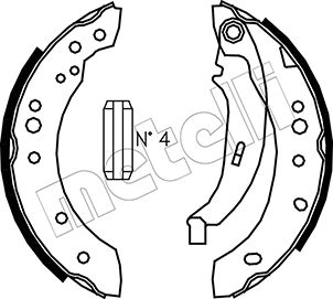 Brake Shoe Set - 53-0513 METELLI