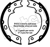 Brake Shoe Set, parking brake - 53-0692 METELLI