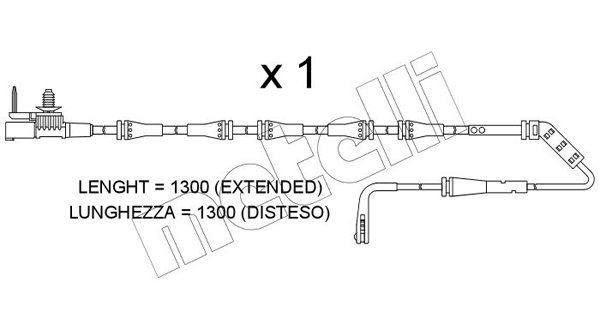 Warning Contact, brake pad wear - SU.400 METELLI