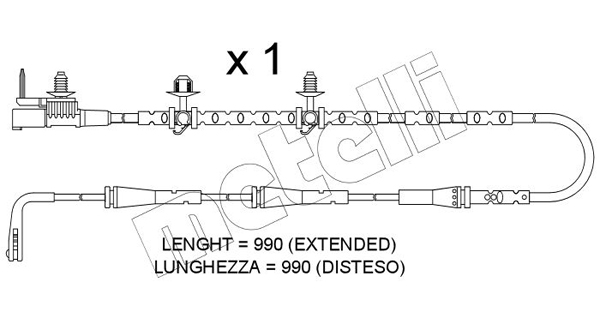 Contatto segnalazione, Usura past. freno/mat. d'attrito - SU.402 METELLI