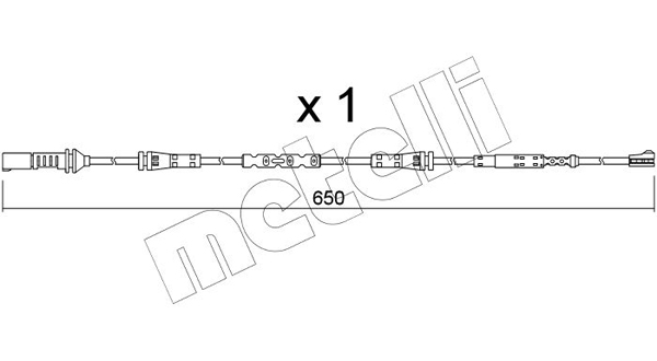 Warning Contact, brake pad wear - SU.408 METELLI