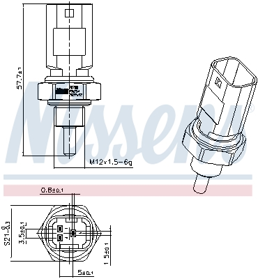 Sensor, coolant temperature - 207001 NISSENS