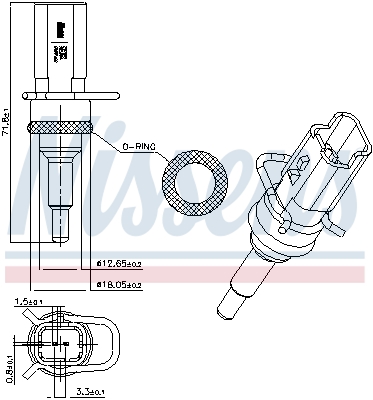Sensor, coolant temperature - 207018 NISSENS