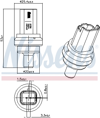 Sensor, coolant temperature - 207021 NISSENS
