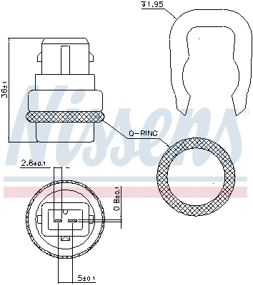 Sensor, coolant temperature - 207024 NISSENS