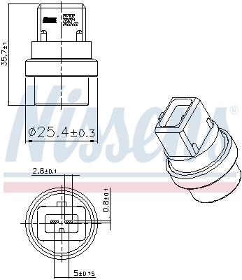 Sensor, coolant temperature - 207032 NISSENS