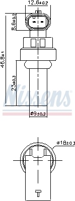 Sensor, coolant temperature - 207035 NISSENS