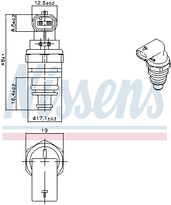 Sensor, coolant temperature - 207047 NISSENS