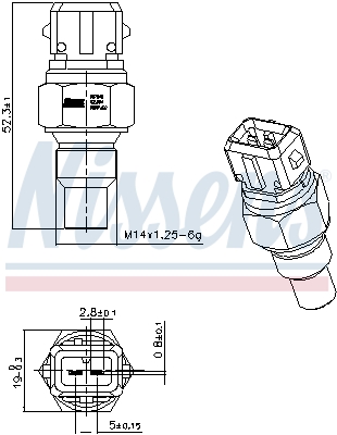 Sensor, coolant temperature - 207049 NISSENS