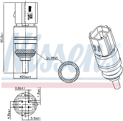 Sensor, coolant temperature - 207051 NISSENS