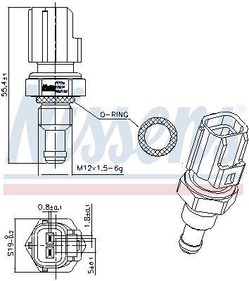 Sensor, coolant temperature - 207056 NISSENS