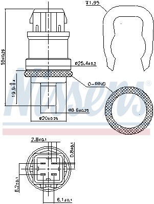 Sensor, coolant temperature - 207061 NISSENS