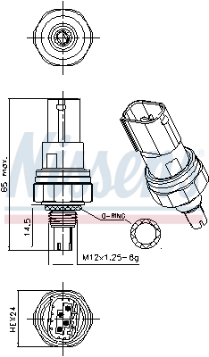 Pressure Switch, air conditioning - 301080 NISSENS
