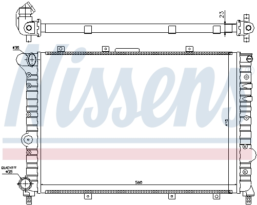 Radiator, engine cooling - 60041 NISSENS