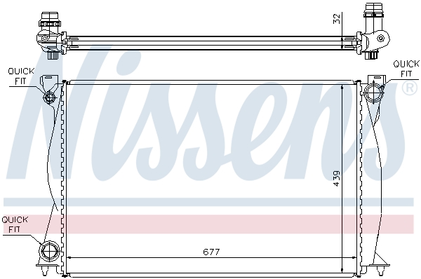 Radiator, engine cooling - 60231A NISSENS