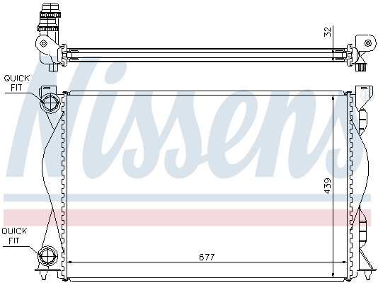 Radiator, engine cooling - 60235A NISSENS
