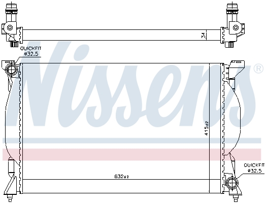 Radiator, engine cooling - 60301A NISSENS
