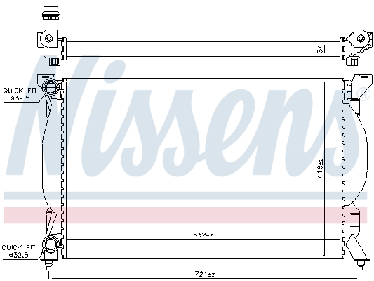 Radiator, engine cooling - 60304A NISSENS