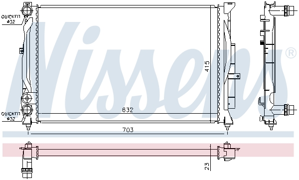 Radiator, engine cooling - 60308A NISSENS