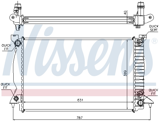 Radiator, engine cooling - 60314A NISSENS