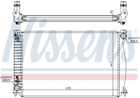 Radiator, engine cooling - 60328 NISSENS