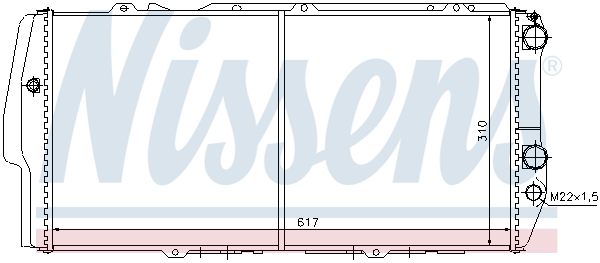 Radiator, engine cooling - 604781 NISSENS