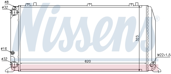 Radiator, engine cooling - 60488 NISSENS