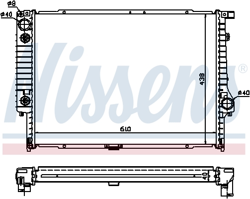 Radiator, engine cooling - 60597A NISSENS