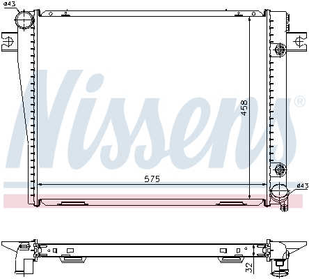 Radiator, engine cooling - 60601A NISSENS