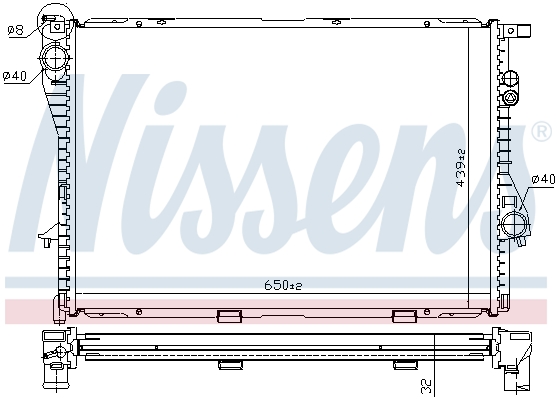 Radiator, engine cooling - 60603A NISSENS
