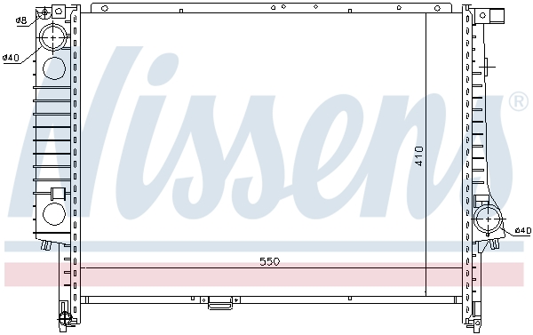 Radiator, engine cooling - 60605 NISSENS