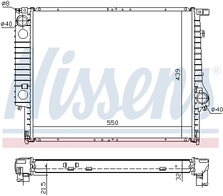Radiator, engine cooling - 60619A NISSENS