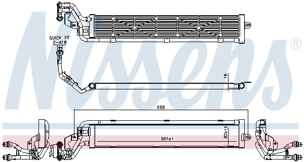 Radiatore, Raffreddamento motore - 606268 NISSENS