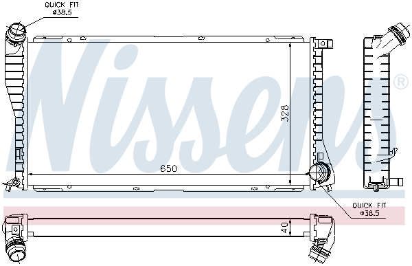 Radiator, engine cooling - 60634A NISSENS